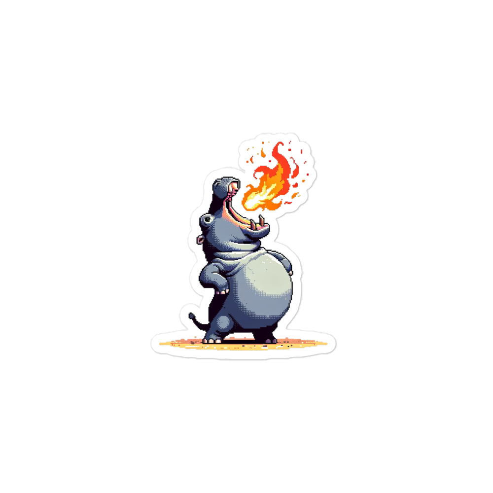 "Hippo Zippo" Vinyl Sticker