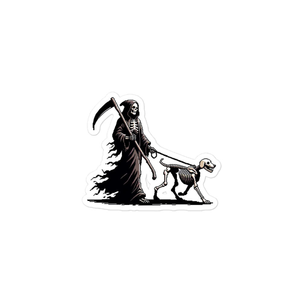 "Along Came Death" Vinyl Sticker