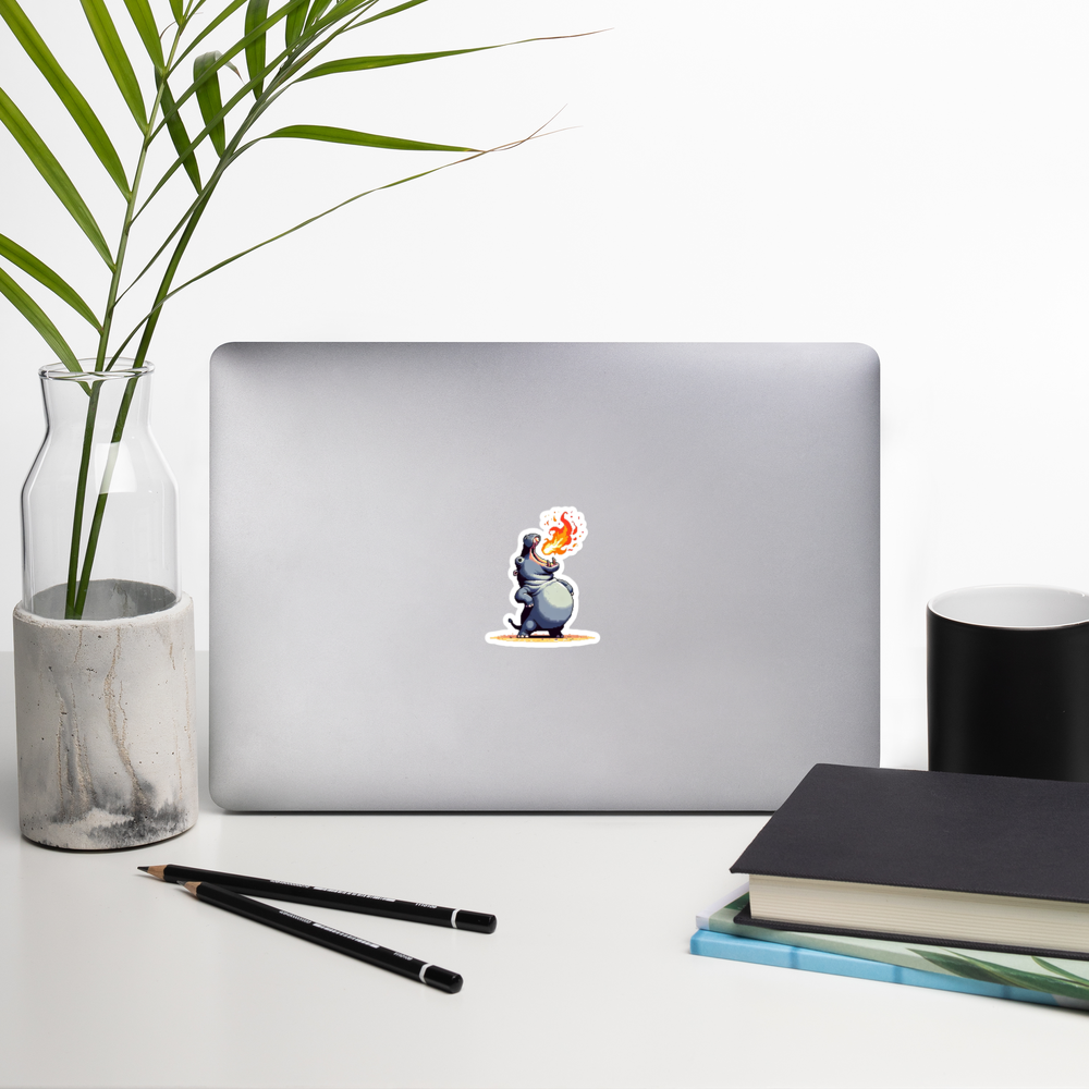 "Hippo Zippo" Vinyl Sticker