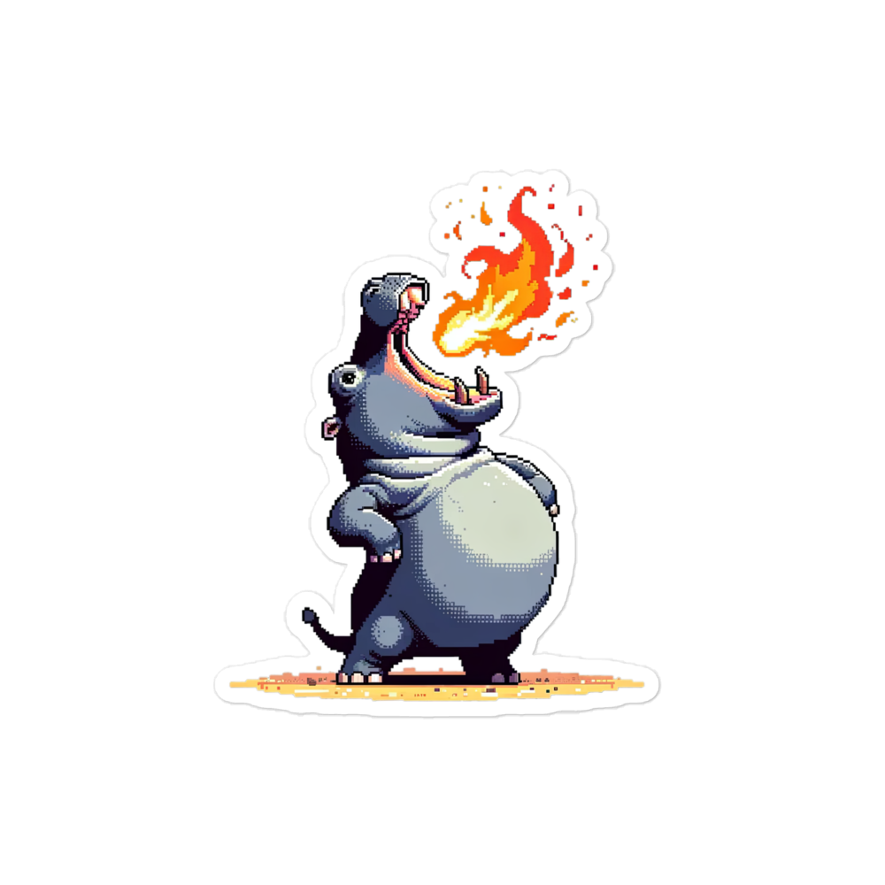 "Hippo Zippo" Vinyl Sticker