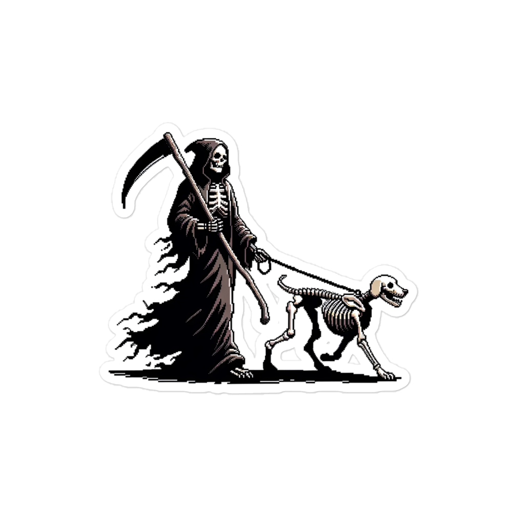 "Along Came Death" Vinyl Sticker