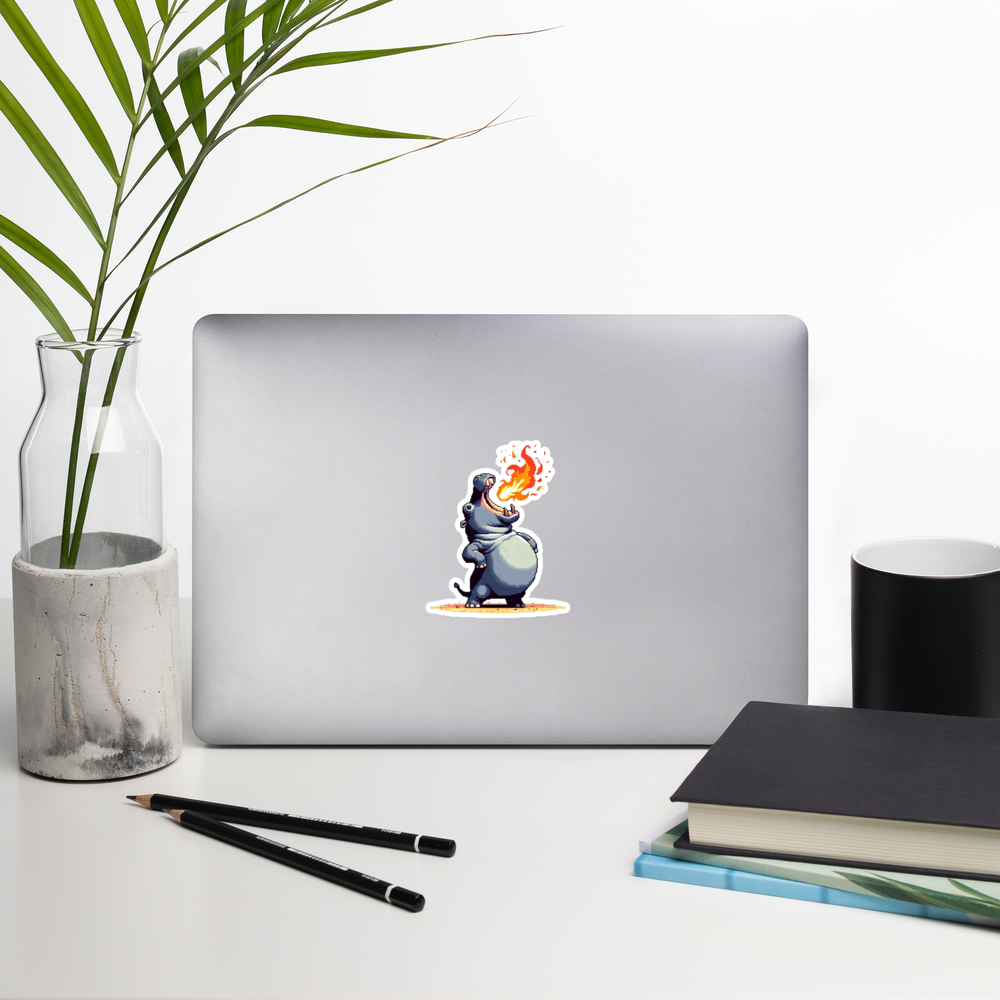 "Hippo Zippo" Vinyl Sticker