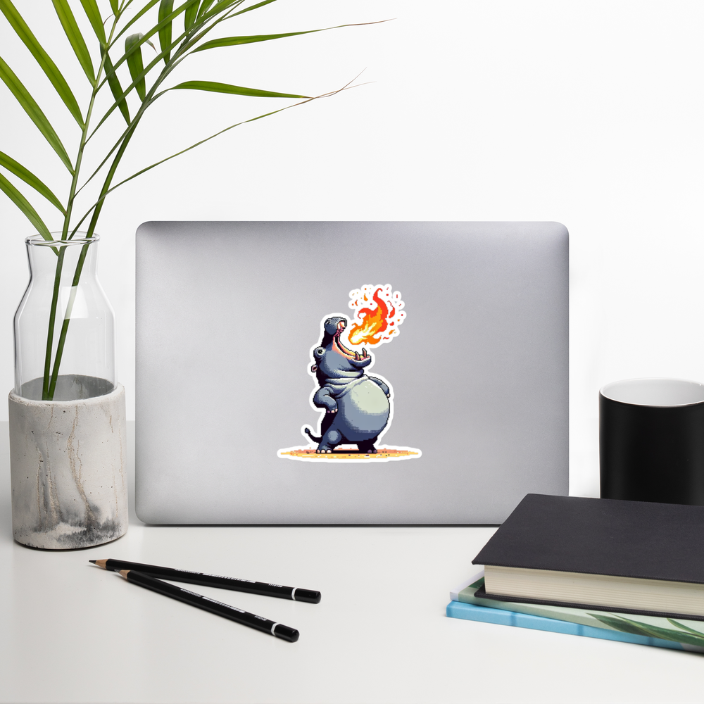 "Hippo Zippo" Vinyl Sticker