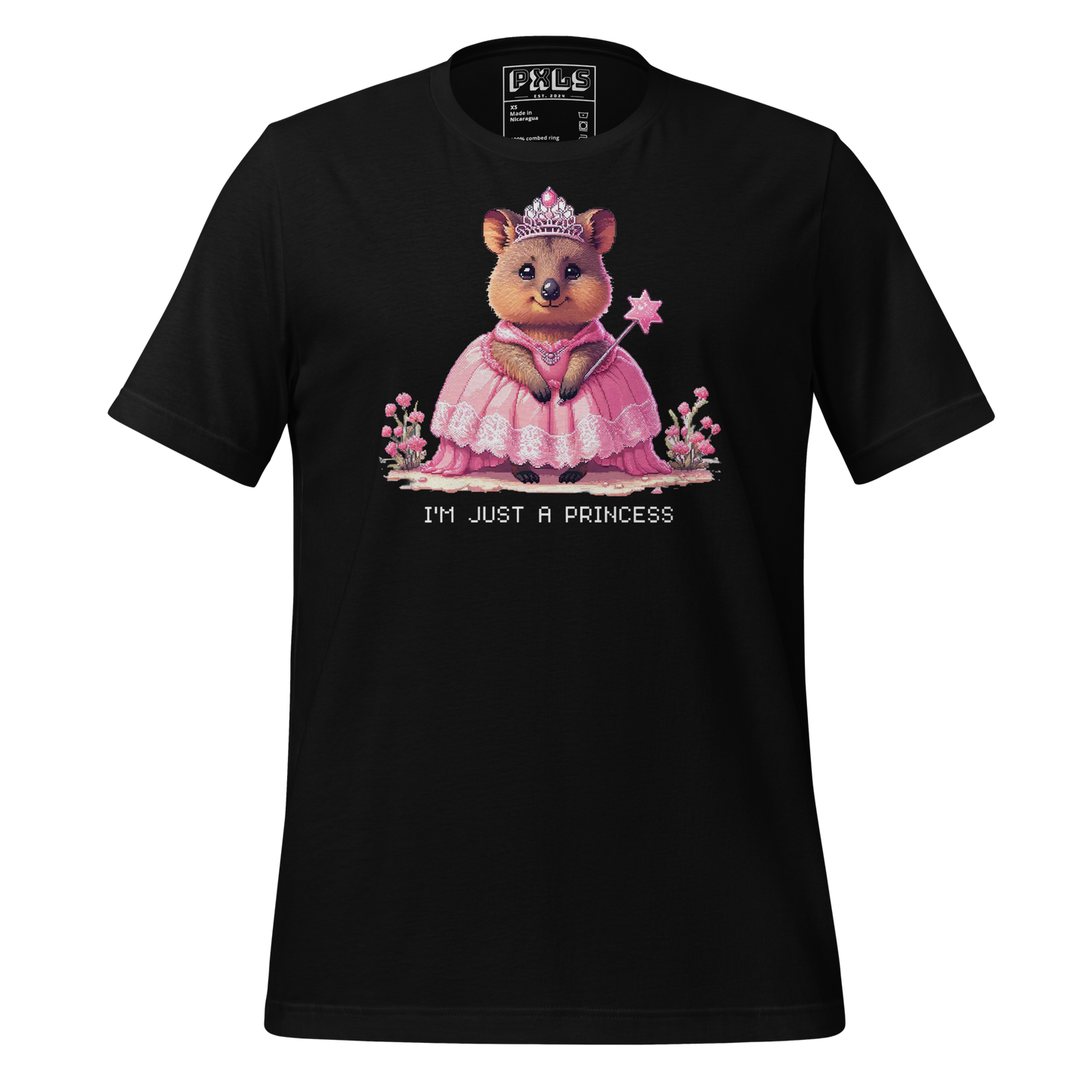 "Ariana, The Princess Quokka" Unisex Shirt w/ Text
