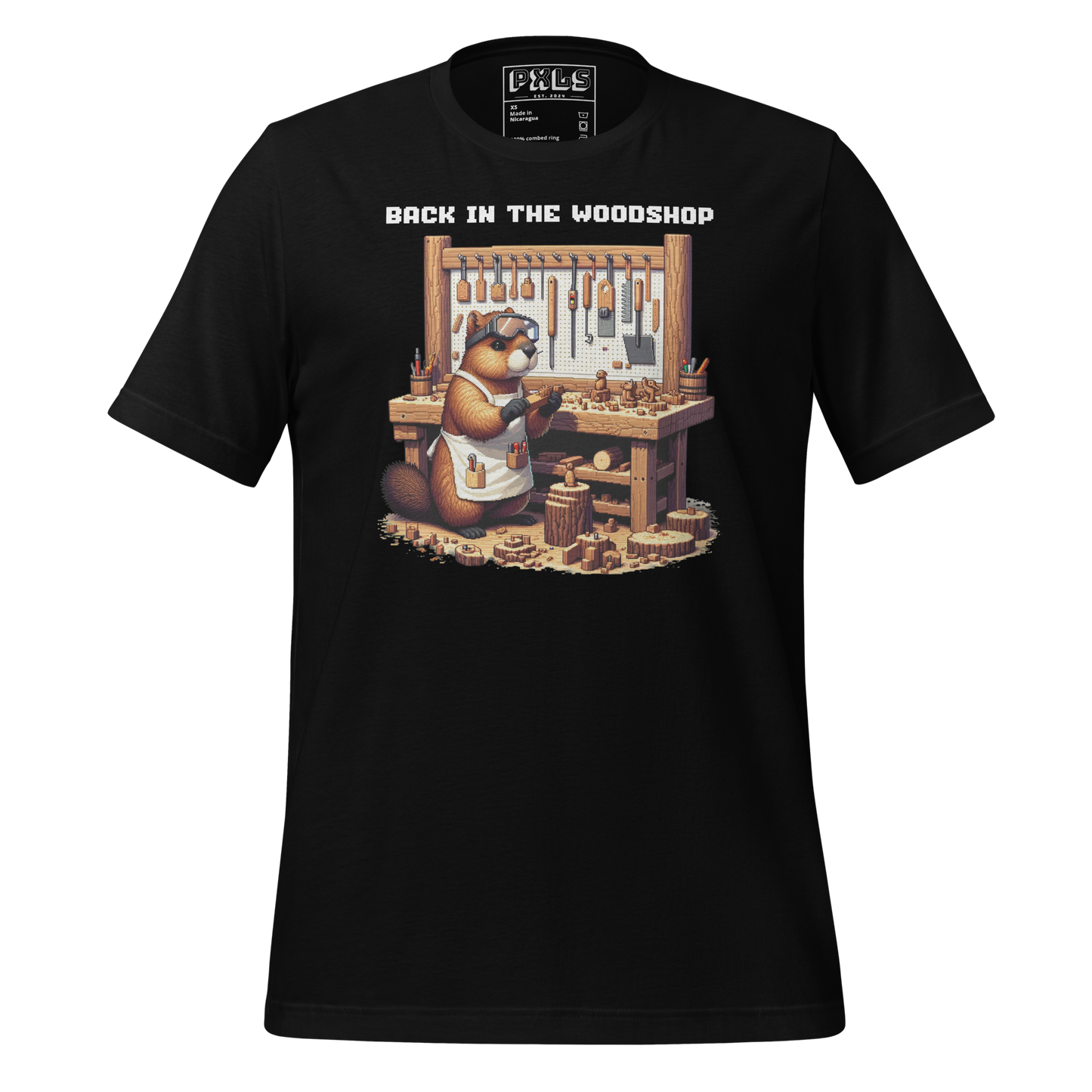 "Back in the Woodshop" Unisex Shirt w/ Text