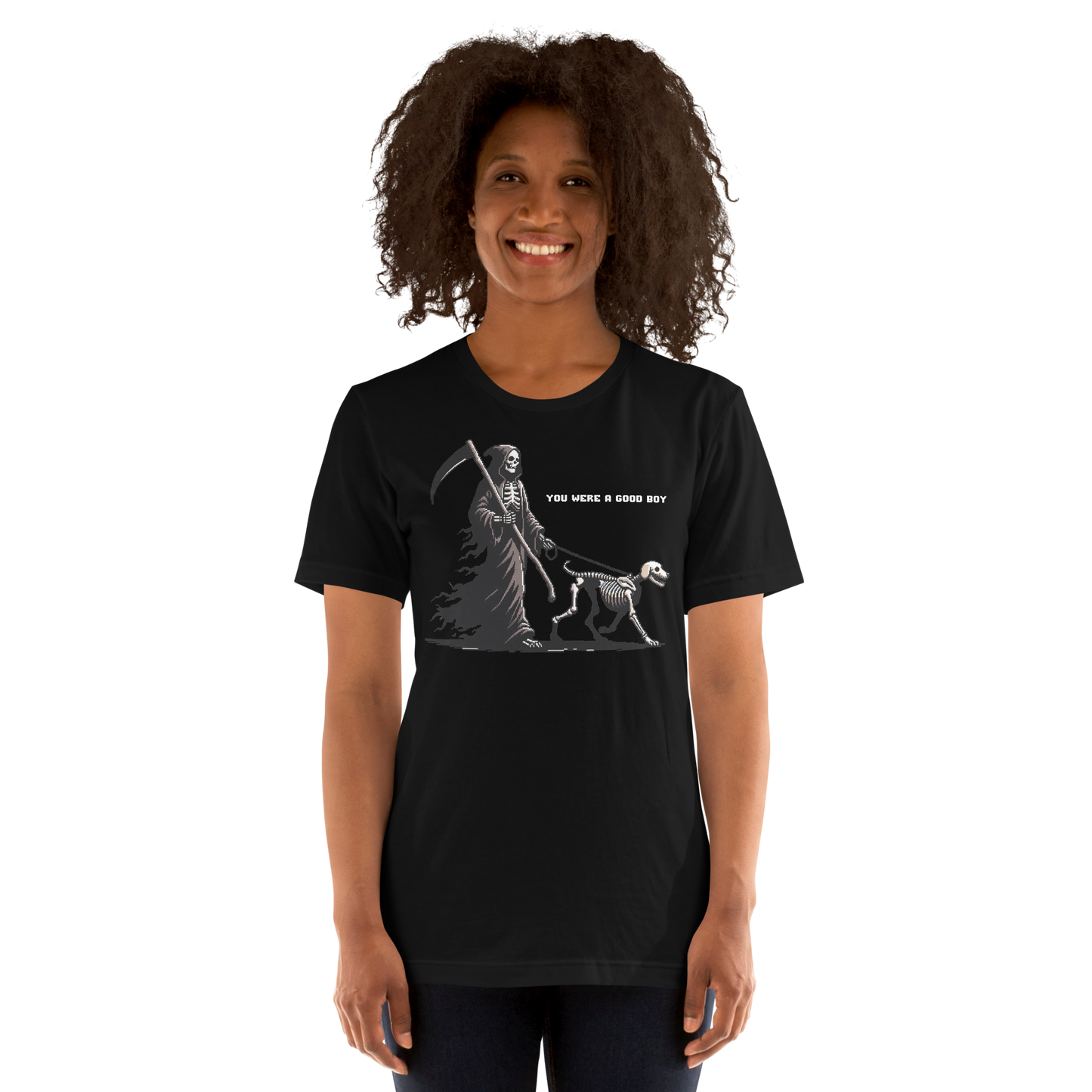 "Along Came Death" Unisex Shirt w/ Text