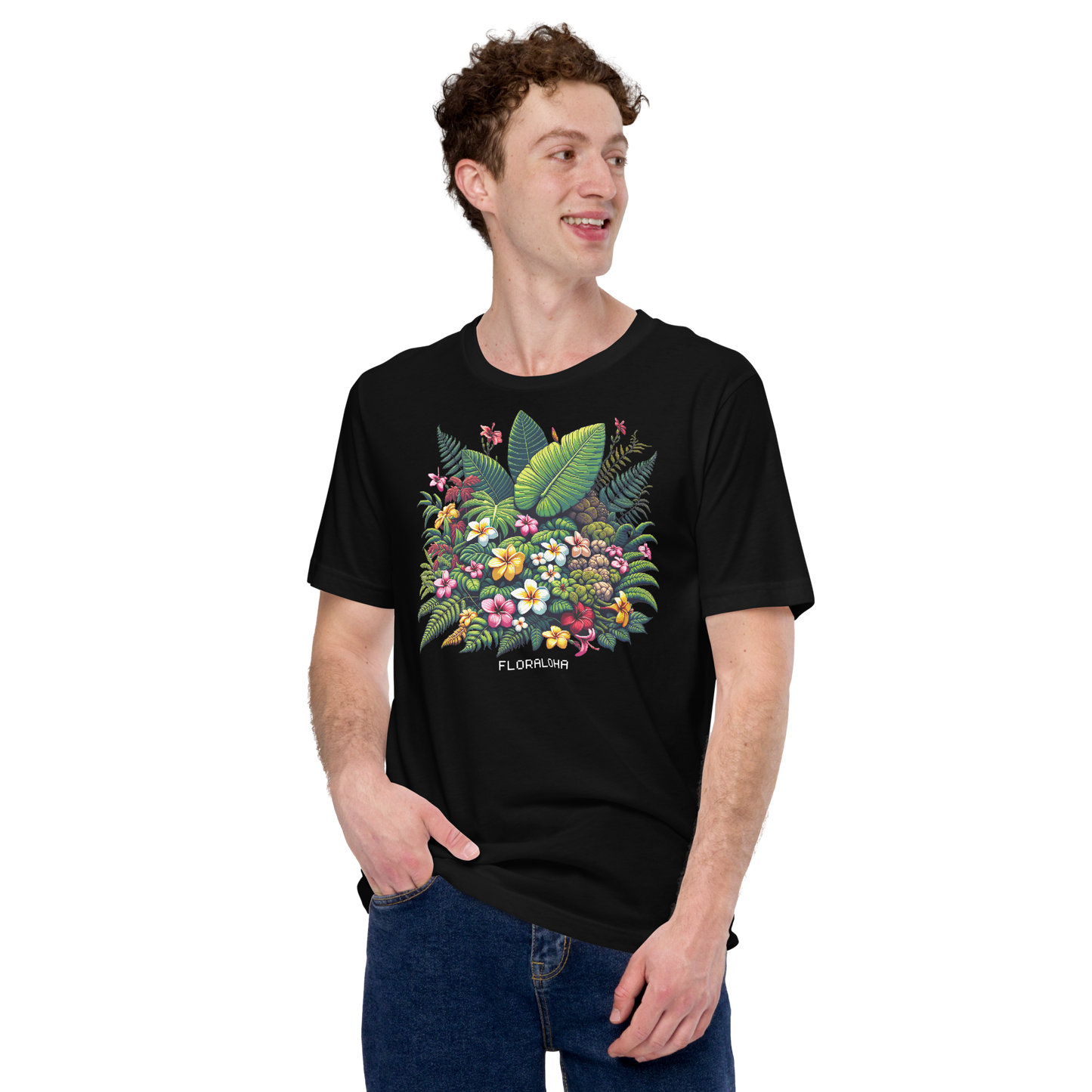 "Floraloha" Unisex Shirt w/ Text