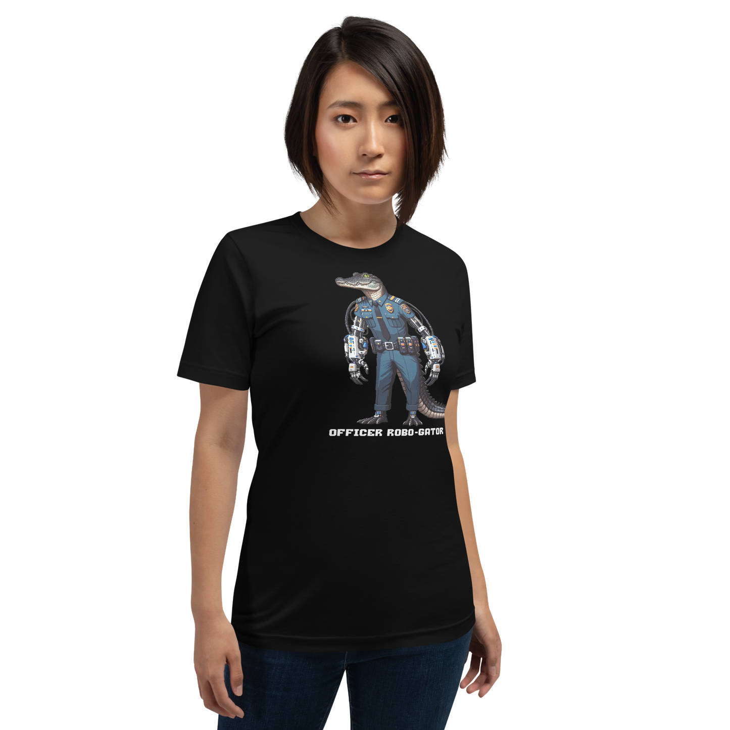 "Officer Robo-Gator" Unisex Shirt w/ Text