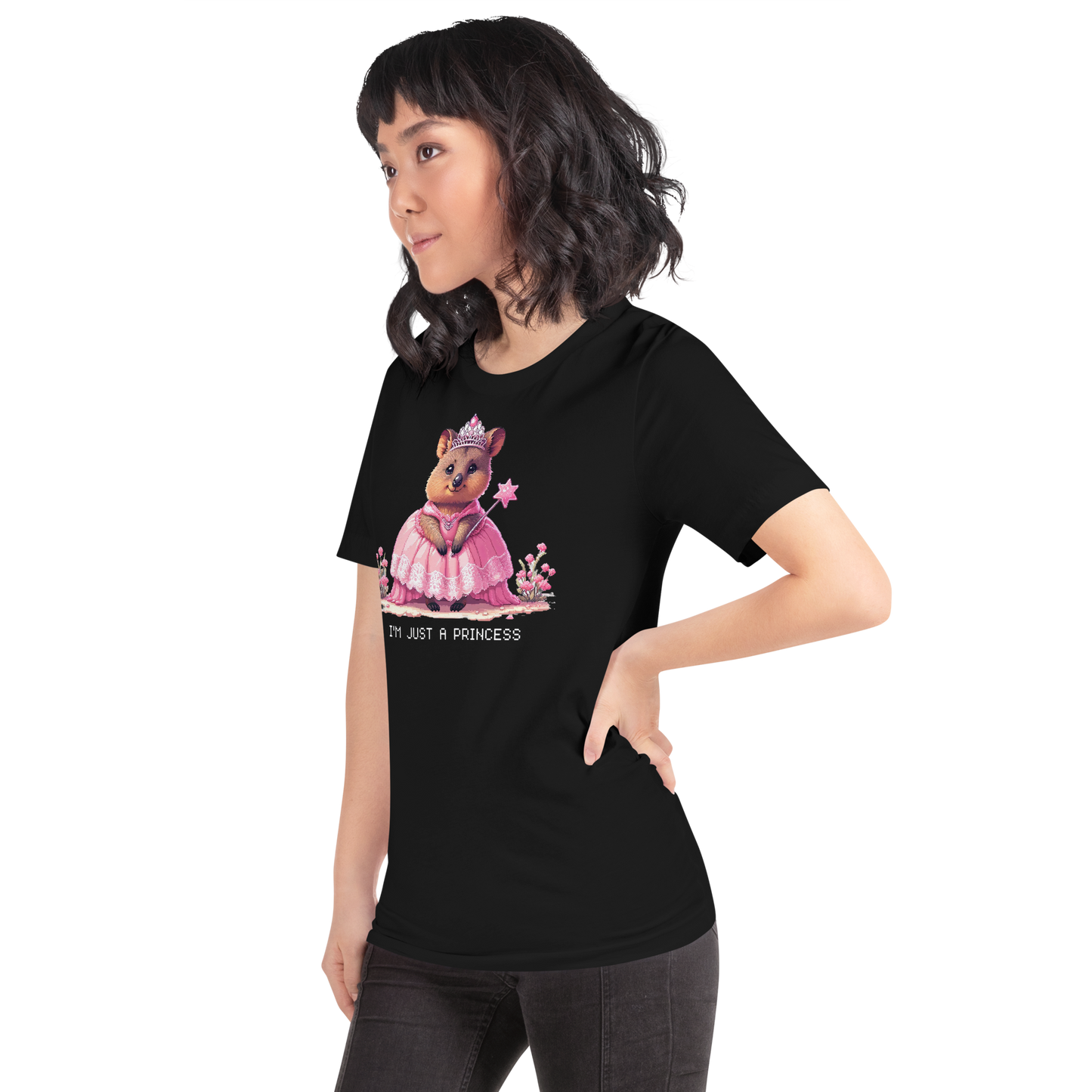 "Ariana, The Princess Quokka" Unisex Shirt w/ Text