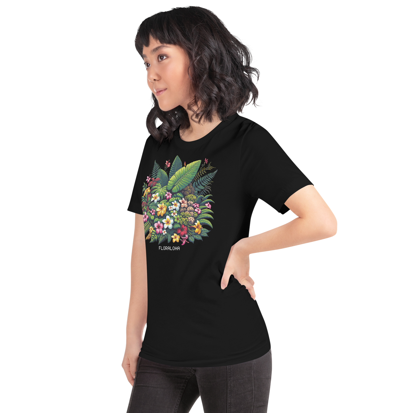 "Floraloha" Unisex Shirt w/ Text
