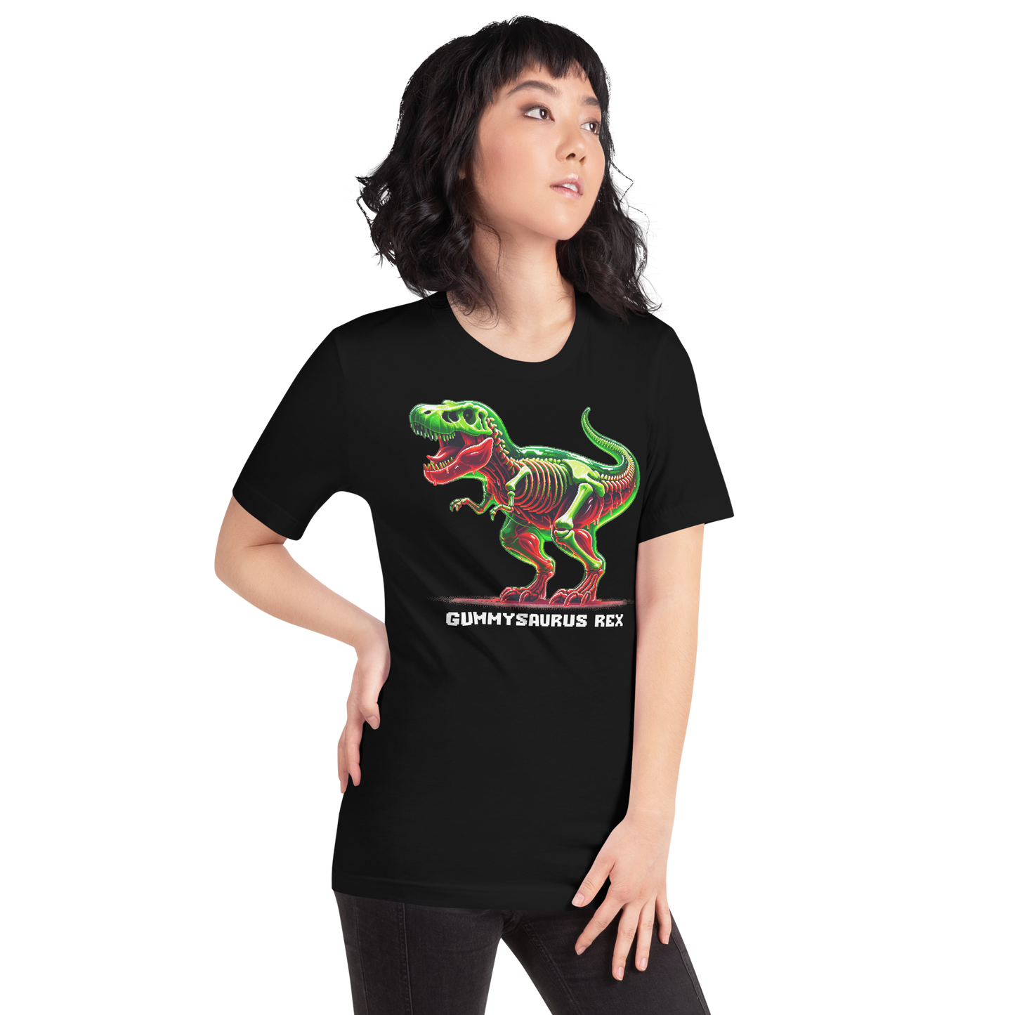 "Gummysaurus Rex" Unisex Shirt w/ Text