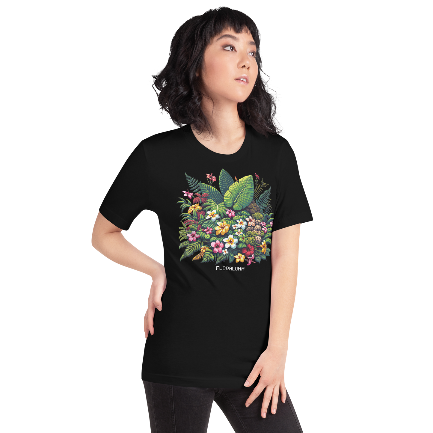 "Floraloha" Unisex Shirt w/ Text