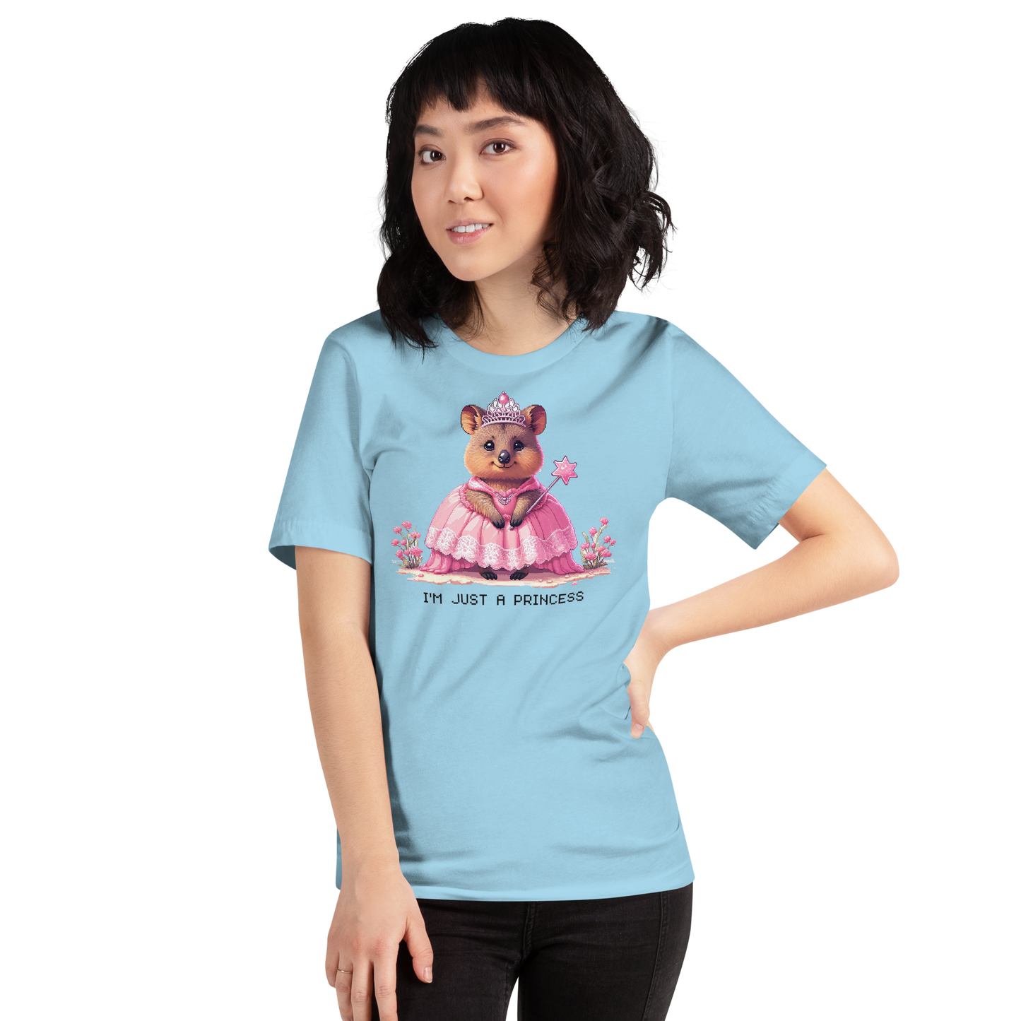 "Ariana, The Princess Quokka" Unisex Shirt w/ Text