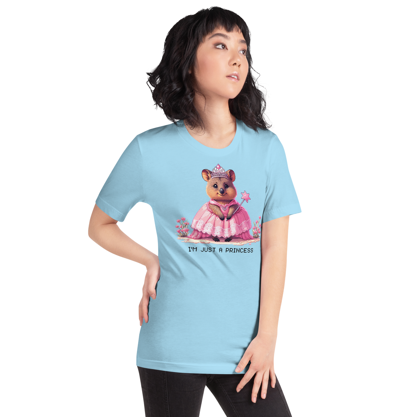 "Ariana, The Princess Quokka" Unisex Shirt w/ Text