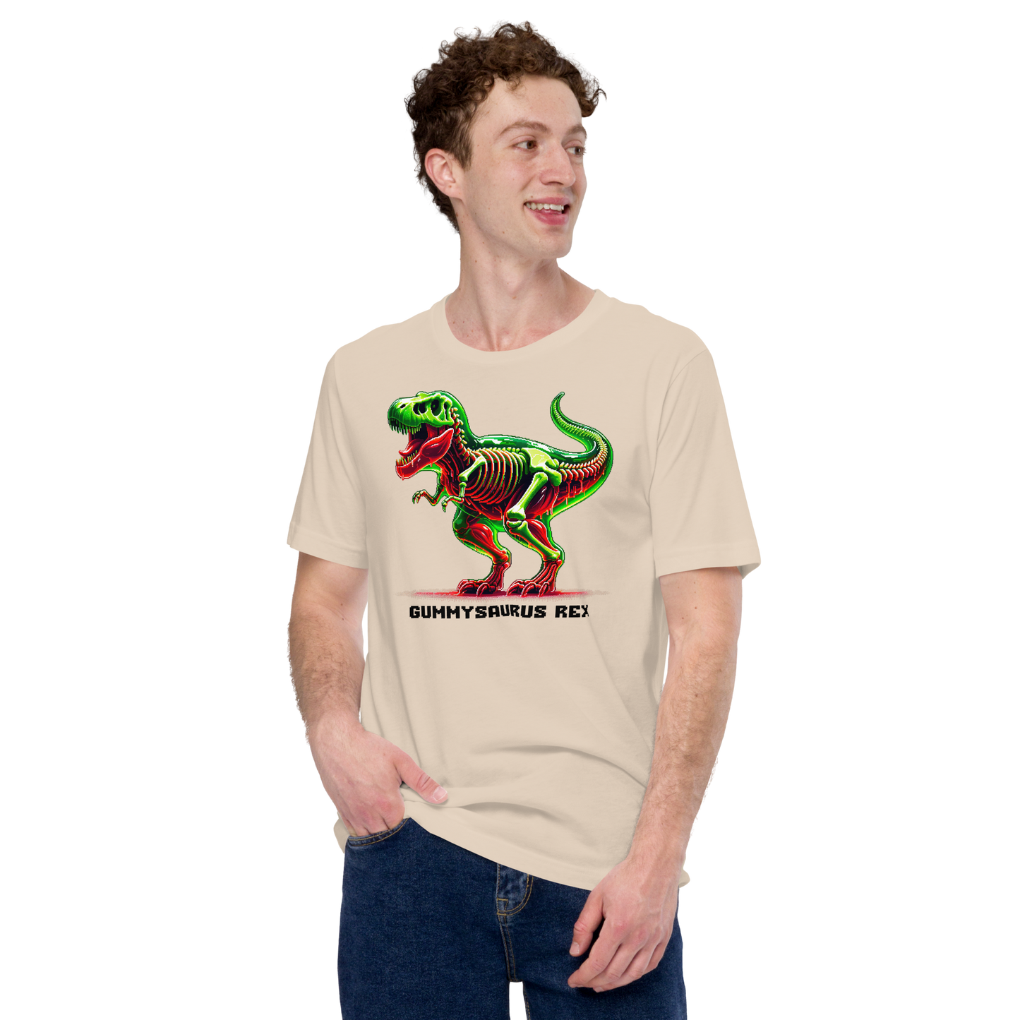 "Gummysaurus Rex" Unisex Shirt w/ Text