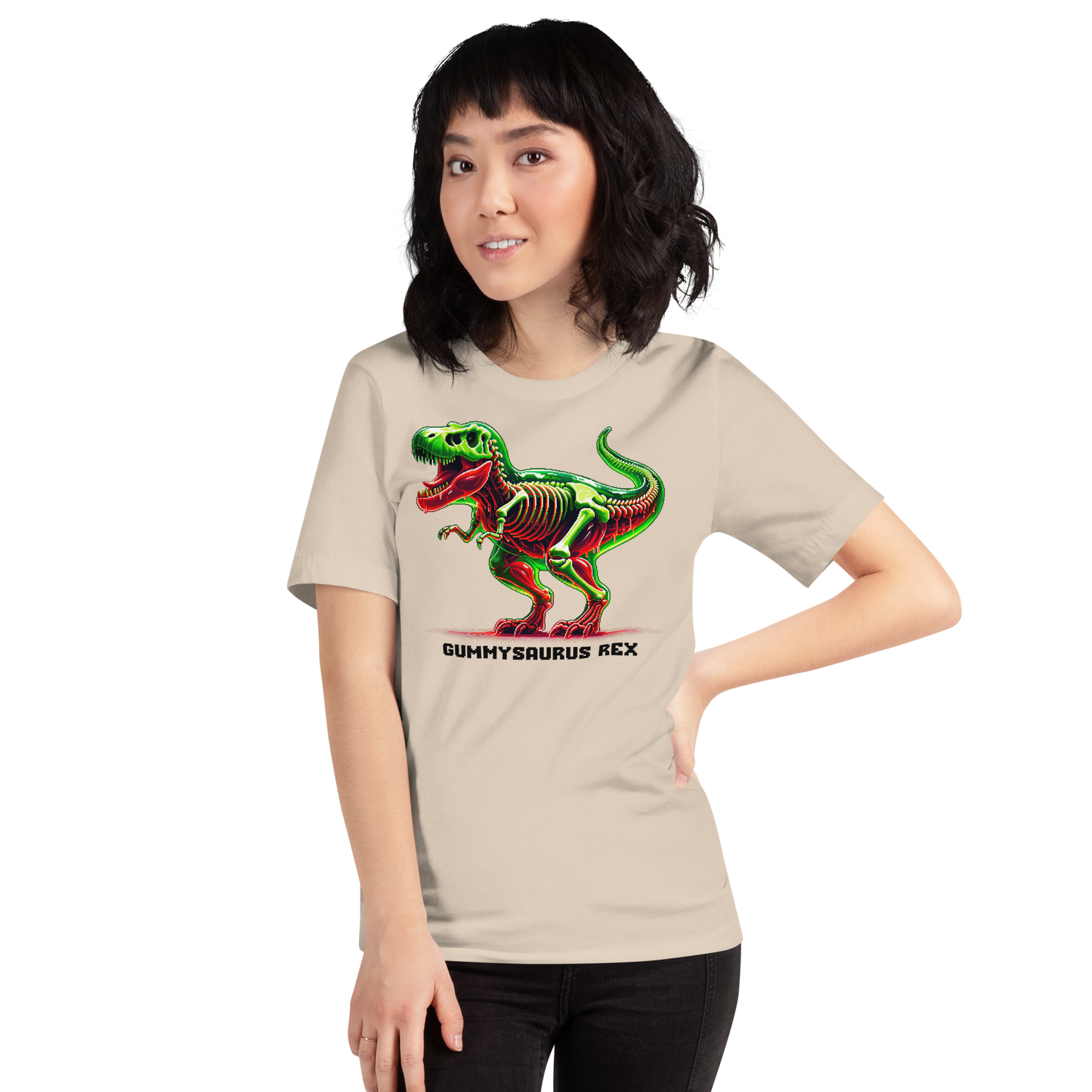 "Gummysaurus Rex" Unisex Shirt w/ Text