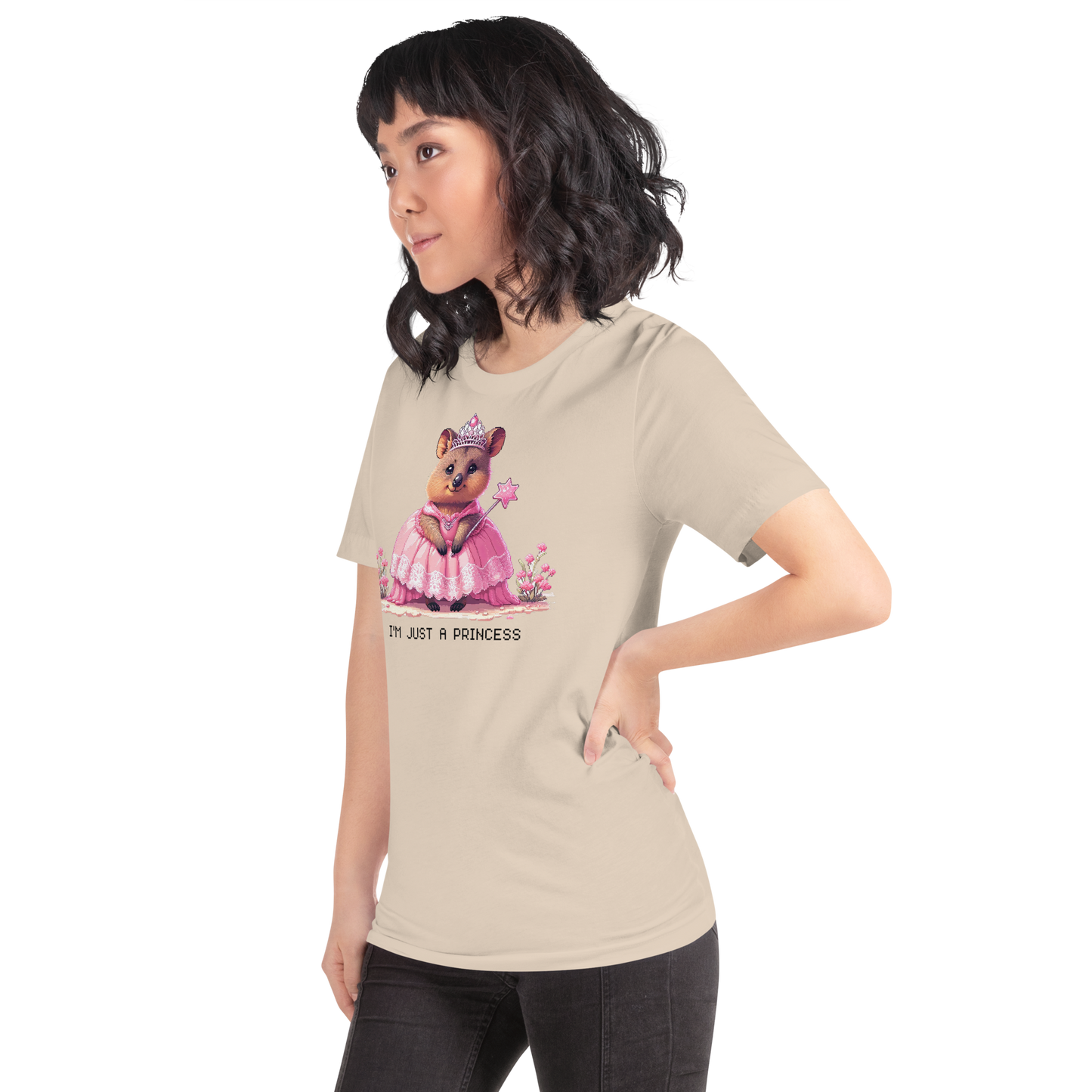 "Ariana, The Princess Quokka" Unisex Shirt w/ Text