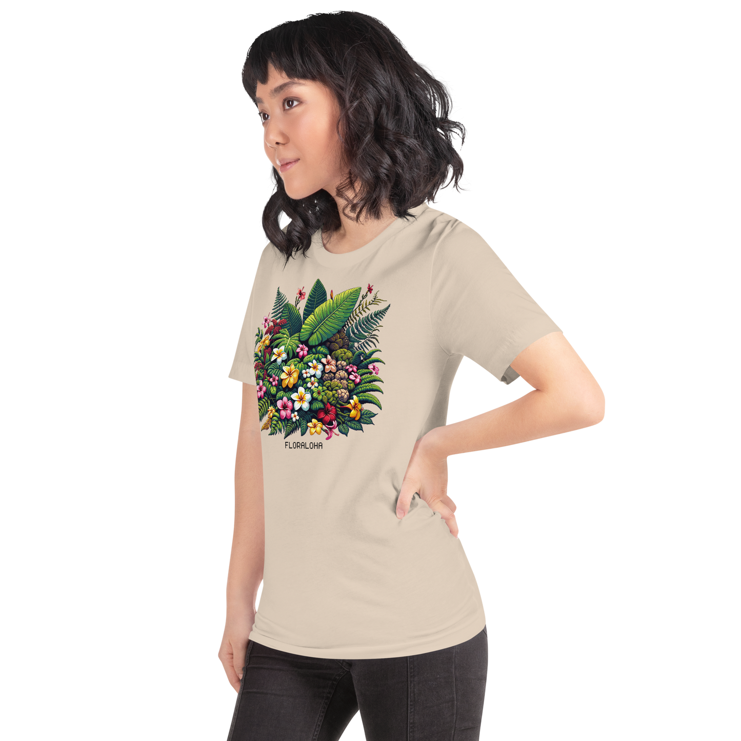 "Floraloha" Unisex Shirt w/ Text