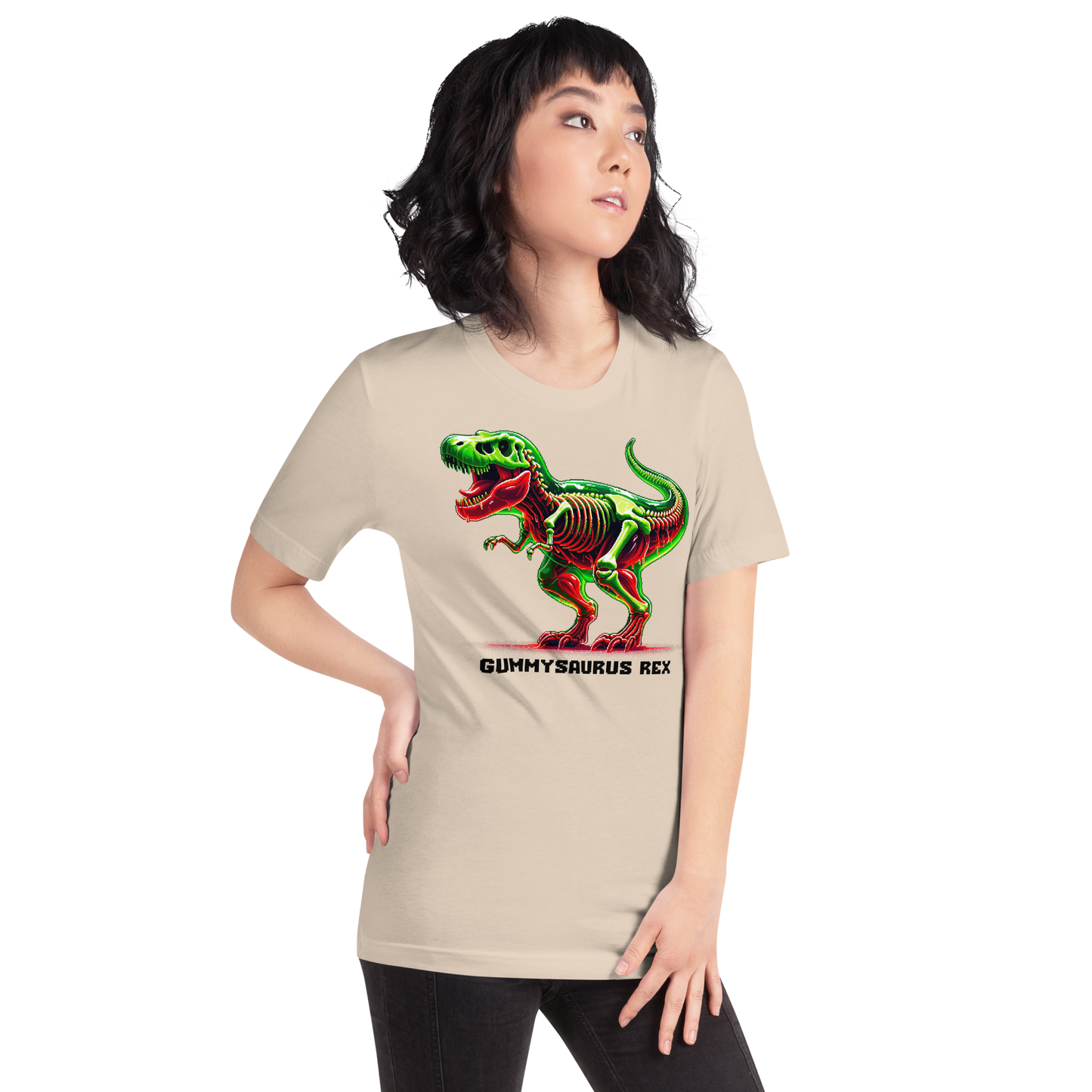 "Gummysaurus Rex" Unisex Shirt w/ Text