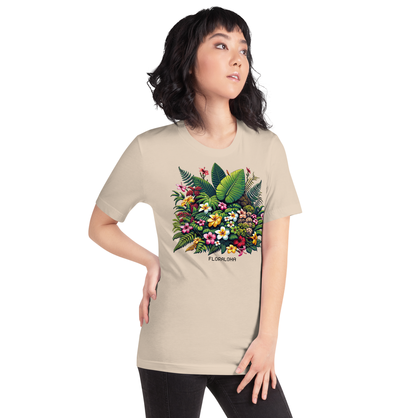 "Floraloha" Unisex Shirt w/ Text
