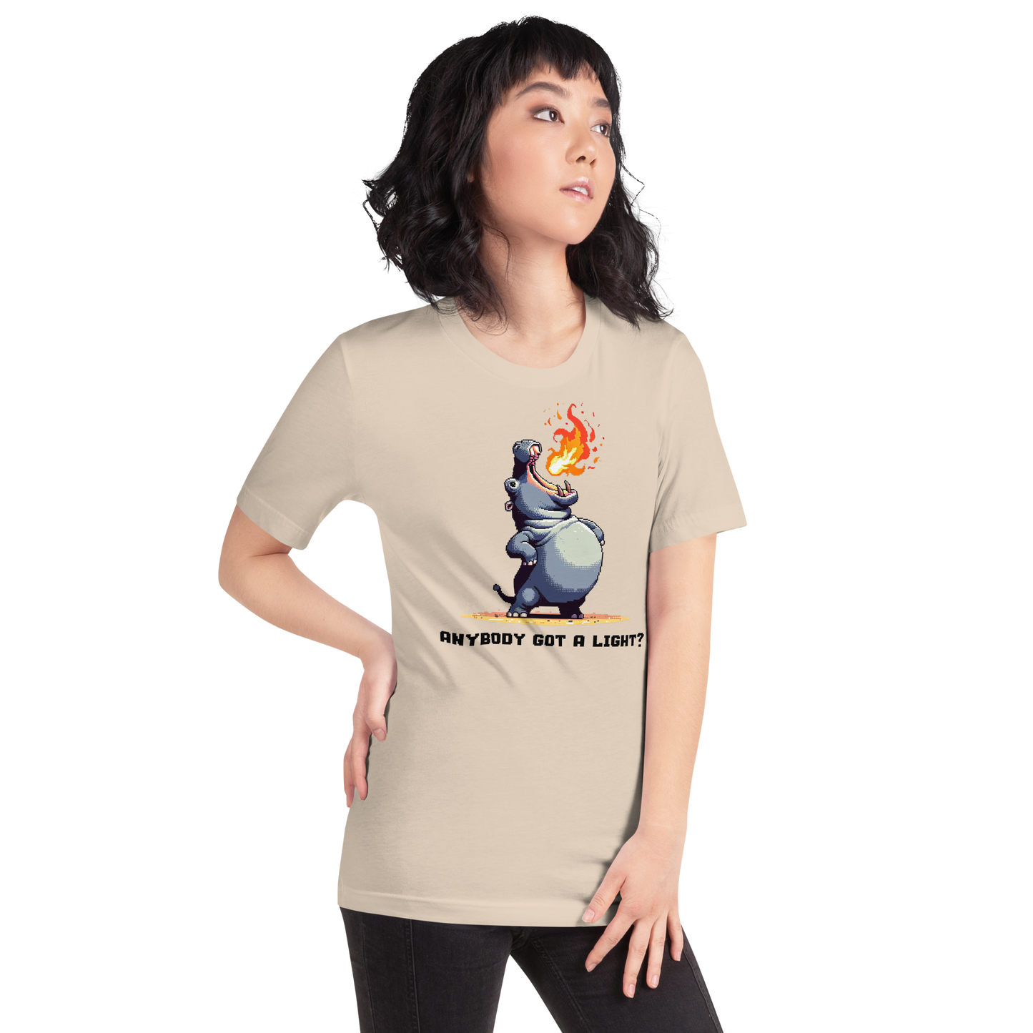 "Hippo Zippo Unisex Shirt w/ Text