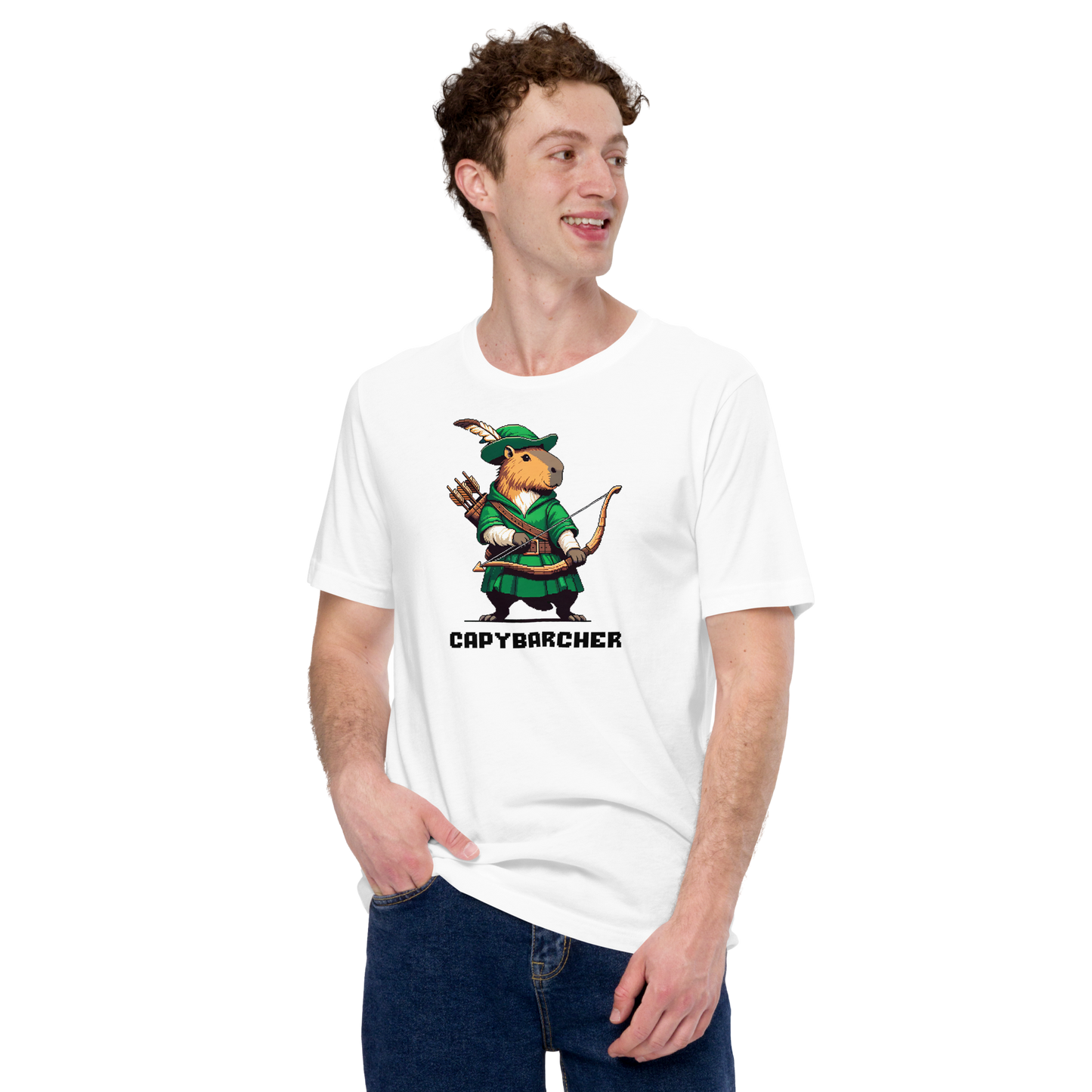 "Capybarcher" Unisex Shirt w/ Text