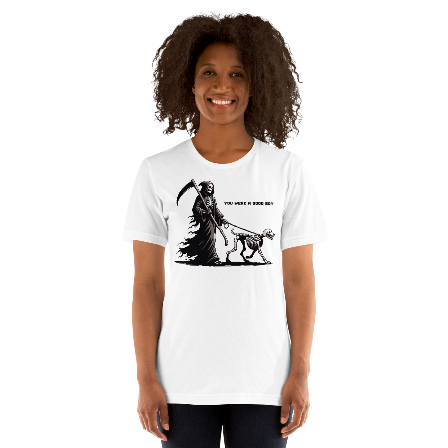 "Along Came Death" Unisex Shirt w/ Text