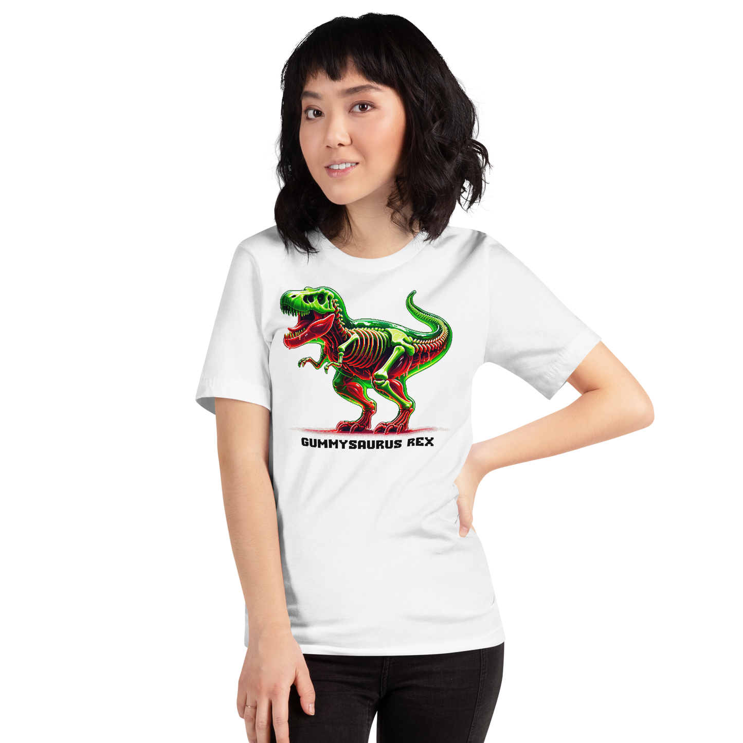 "Gummysaurus Rex" Unisex Shirt w/ Text