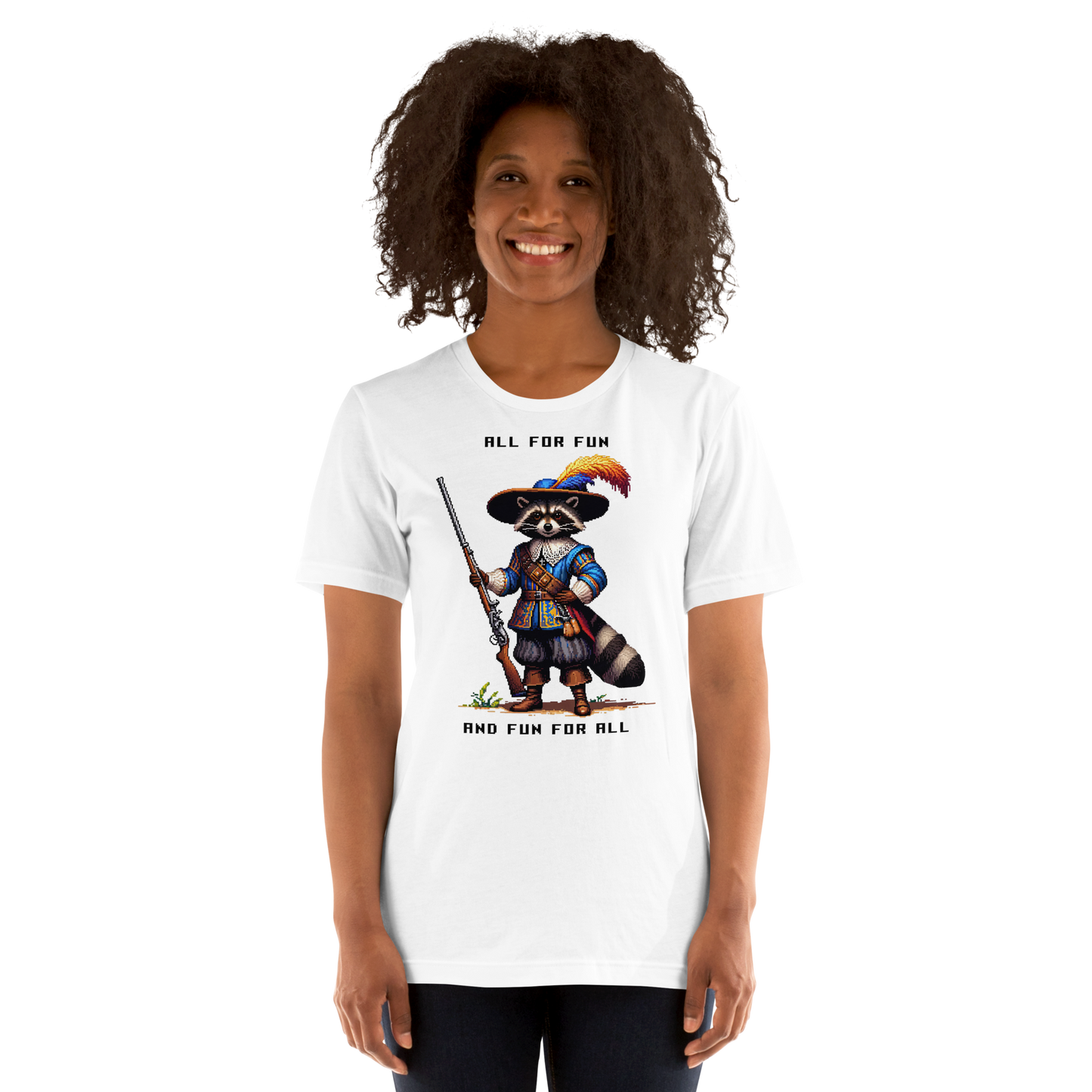 "Raccoon Musketeer" Unisex Shirt w/ Text