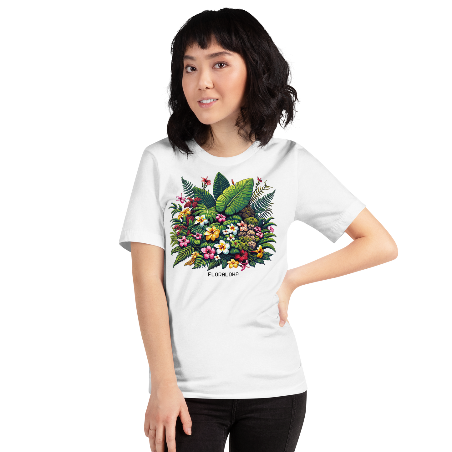 "Floraloha" Unisex Shirt w/ Text