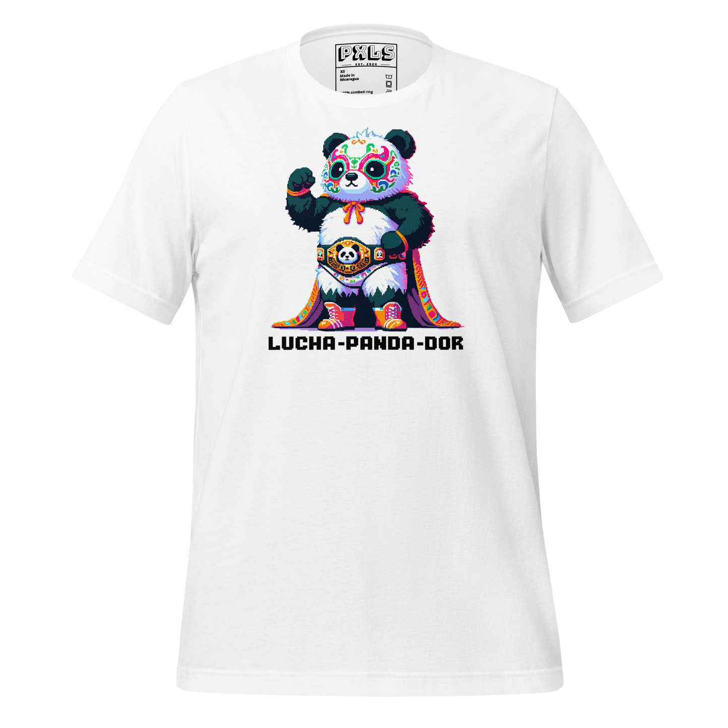 "Lucha-Panda-Dor" Unisex Shirt w/ Text