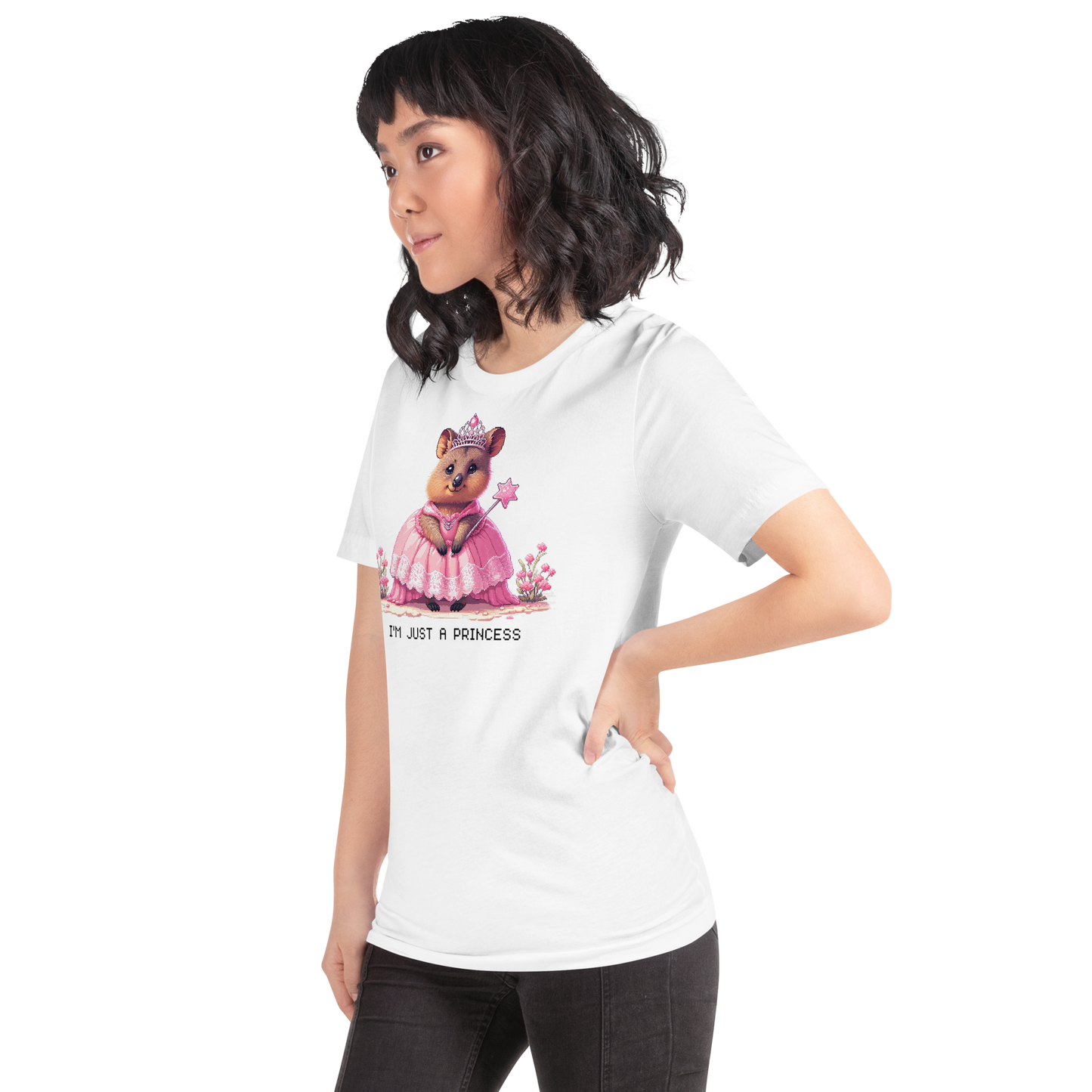 "Ariana, The Princess Quokka" Unisex Shirt w/ Text