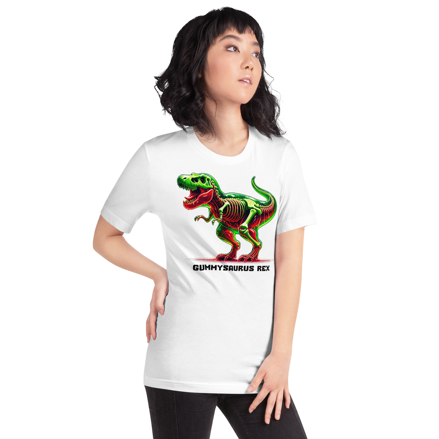 "Gummysaurus Rex" Unisex Shirt w/ Text