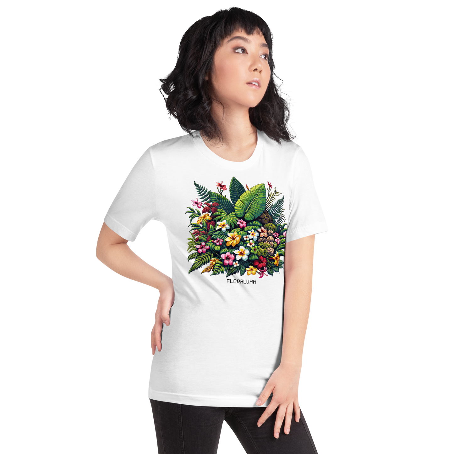 "Floraloha" Unisex Shirt w/ Text