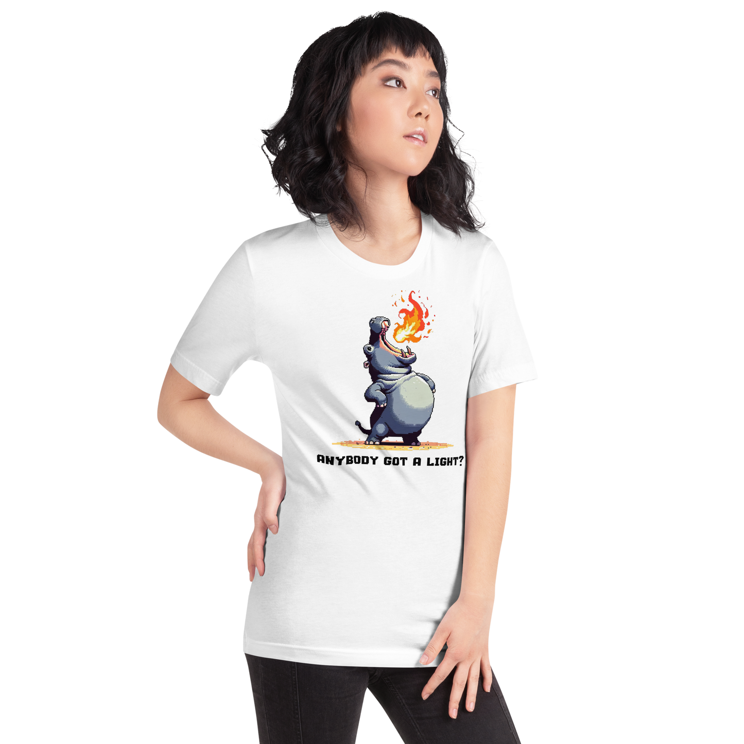"Hippo Zippo Unisex Shirt w/ Text