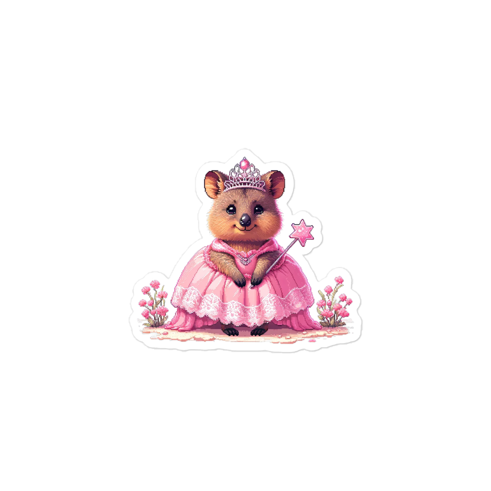 "Ariana, The Princess Quokka" Vinyl Sticker