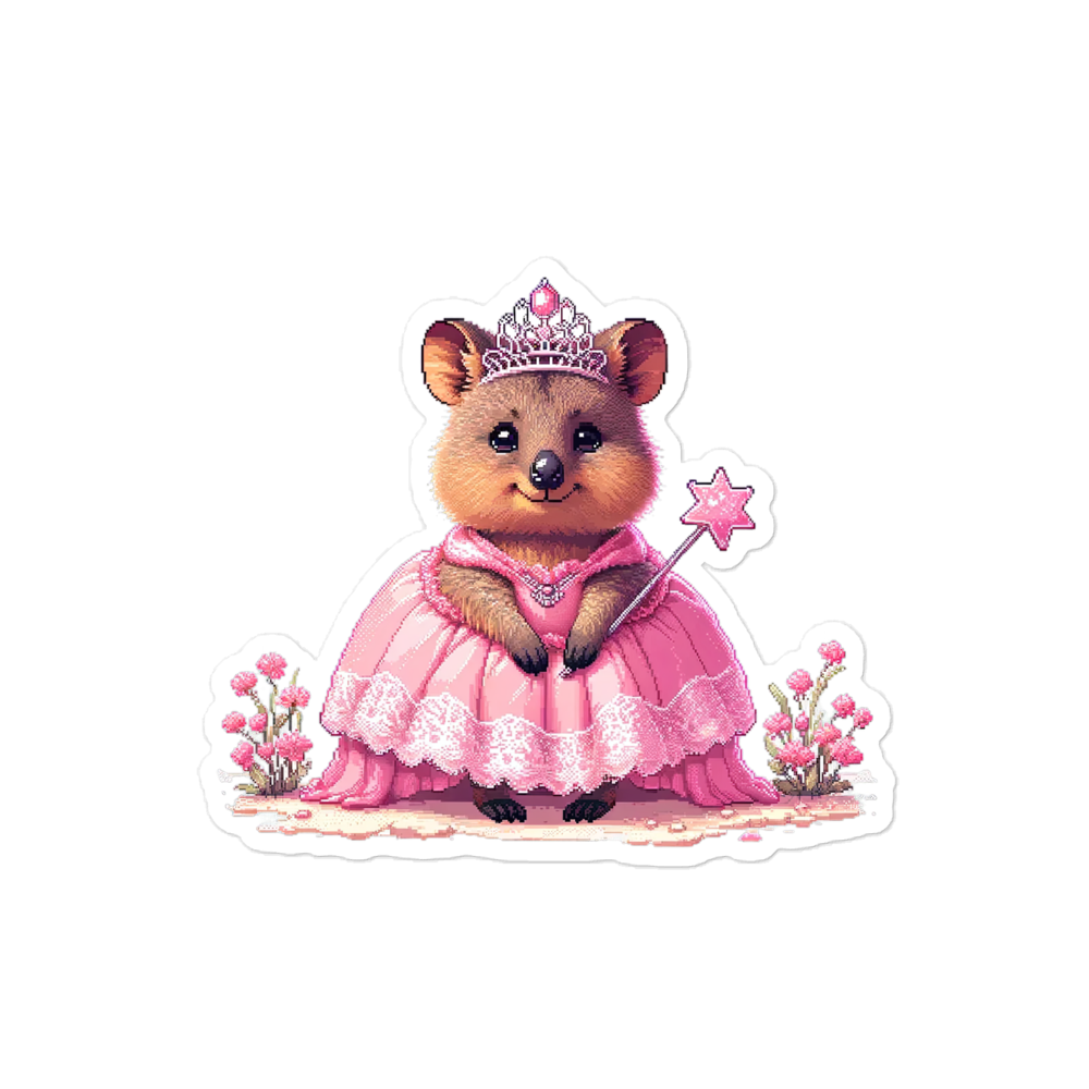 "Ariana, The Princess Quokka" Vinyl Sticker