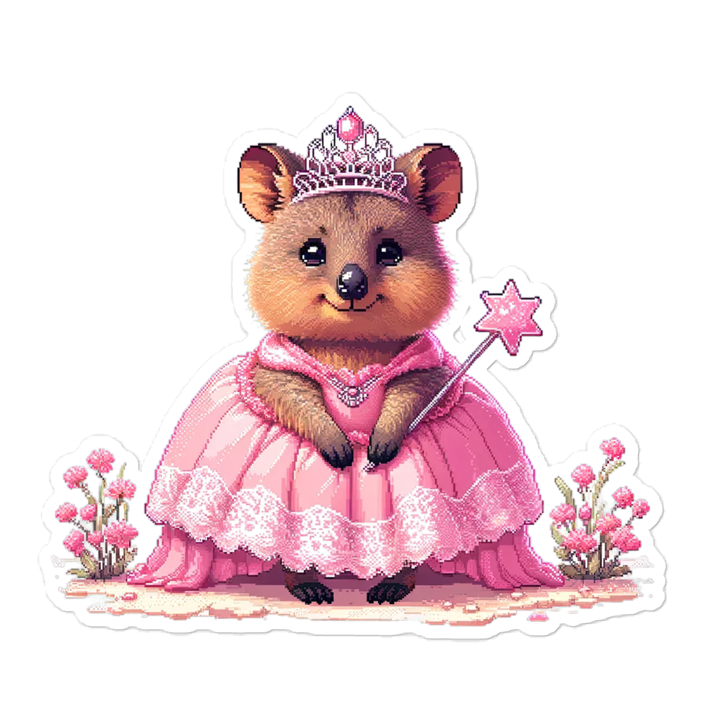 "Ariana, The Princess Quokka" Vinyl Sticker