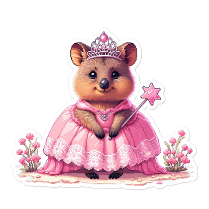 "Ariana, The Princess Quokka" Vinyl Sticker