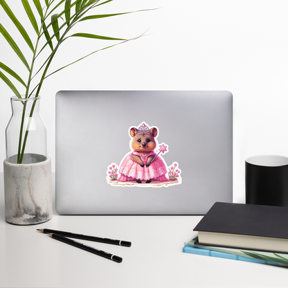 "Ariana, The Princess Quokka" Vinyl Sticker