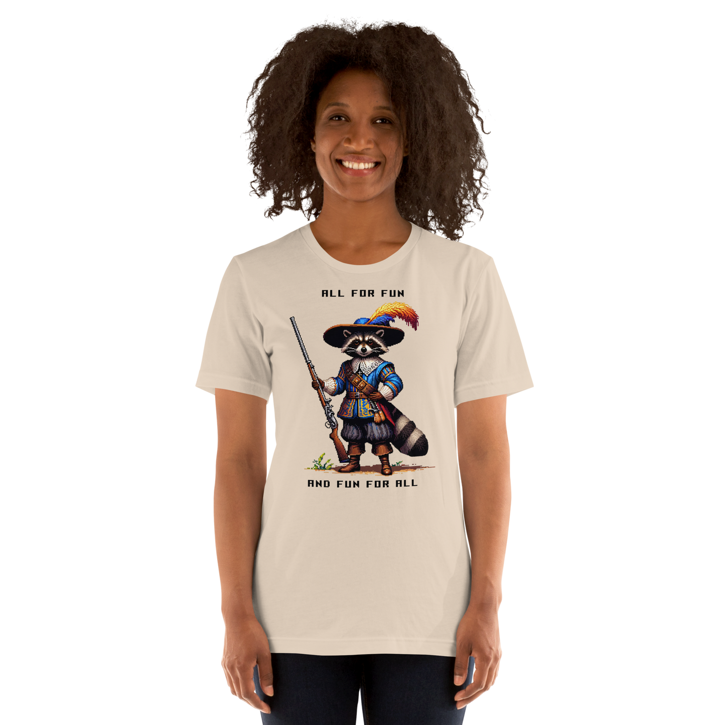"Raccoon Musketeer" Unisex Shirt w/ Text